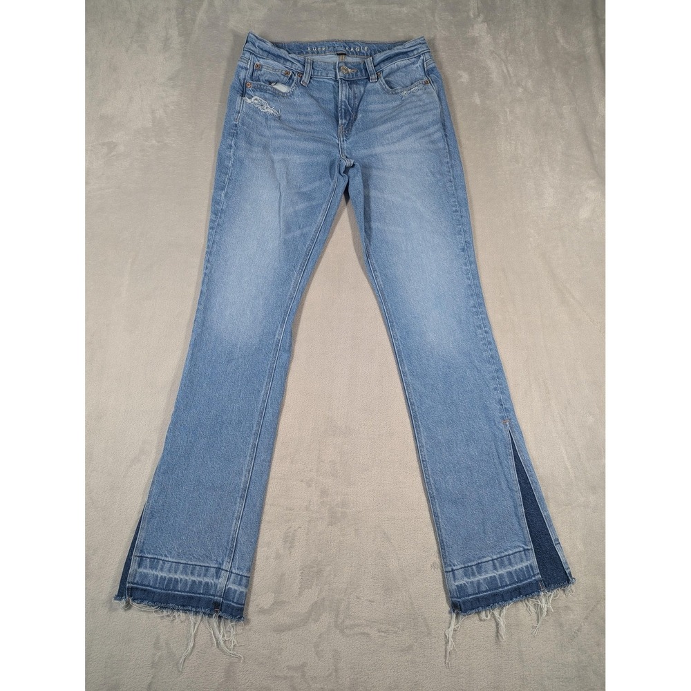 American Eagle Jeans Womens‎ 4 Low-Rise '90s Skinny Kick Boot Jean Denim
